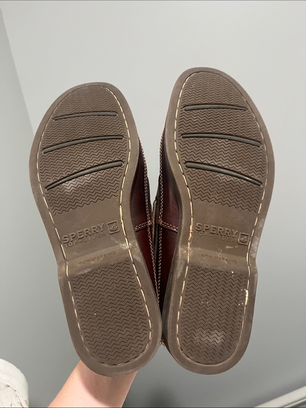 Sperry Dark Brown Leather Lace-Up Boat Shoes Mens 8.5 8 1/2 - Picture 10 of 13
